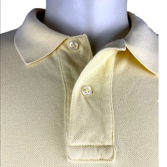 Long Sleeved Yellow Polo by Ralph Lauren in Pre-Loved Condition Custom Fit XXL - Picture 4 of 6
